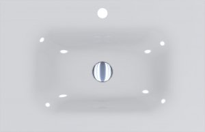 Umywalka Miraggio Umywalka wpuszczana prostokątna 70 x 45cm 3