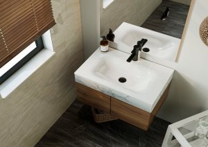 Umywalka Miraggio Umywalka wpuszczana prostokątna 70 x 45cm 6