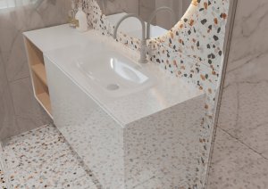 Umywalka Miraggio Umywalka wpuszczana prostokątna 90 x 45cm 5