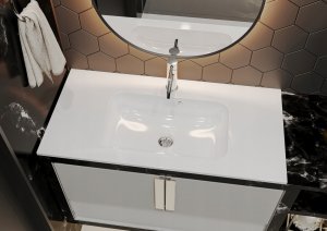 Umywalka Miraggio Umywalka wpuszczana prostokątna 90 x 45cm 6