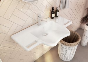 Umywalka Miraggio Umywalka podwieszana asymetryczna 80x45cm 7