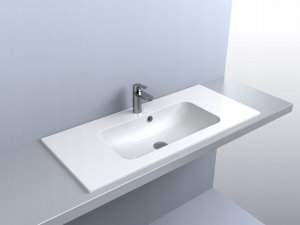Umywalka Miraggio Umywalka wpuszczana prostokątna 100x45cm 4