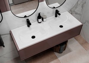 Umywalka Miraggio Umywalka podwójna wpuszczana 120 x 45 cm 5