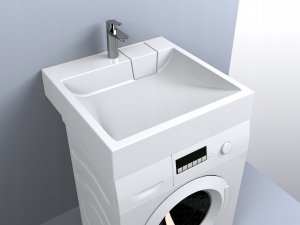 Umywalka Miraggio Umywalka ścienna kwadratowa 60 x 60 cm 5