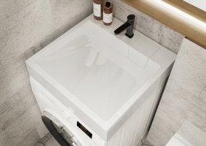 Umywalka Miraggio Umywalka ścienna kwadratowa 60 x 60 cm 7