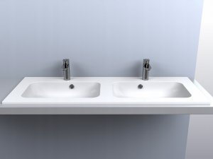 Umywalka Miraggio Umywalka podwójna wpuszczana 110 x 45 cm 5