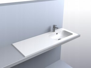 Umywalka Miraggio Umywalka asymetryczna prawa 120 x 45 cm 4