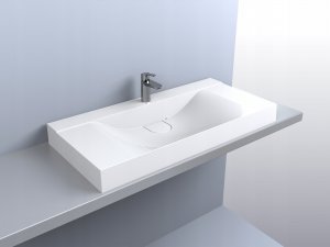 Umywalka Miraggio Umywalka nablatowa prostokątna 100x48 cm 4