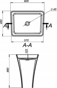 Umywalka Miraggio Umywalka wolnostojąca prostokątna 60x45cm 10