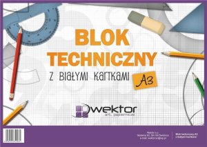 Wektor Blok rysunkowy A3/10K biały (10szt) 1