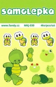 FANDY Naklejki papierowe Mini - Żółwiki 1
