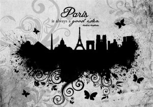 DecoNest Fototapeta - Paris is always a good idea - black and white - 300X210 1
