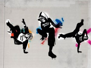 DecoNest Fototapeta - Monkey dance - street art - 300X231 1