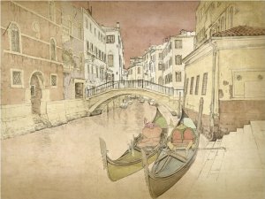 DecoNest Fototapeta - Gondolas in Venice - 300X231 1