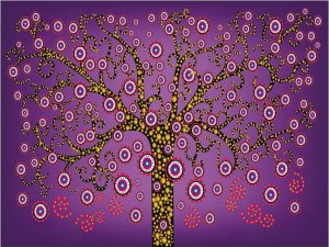 DecoNest Fototapeta - abstrakcja: drzewo (fioletowy) - 300X231 1