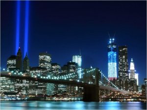 DecoNest Fototapeta - Floodlights over NYC - 300X231 1