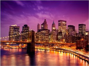 DecoNest Fototapeta - Manhattan i Most Brookliński nocą - 300X231 1