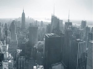 DecoNest Fototapeta - Czarno-biała panorama Nowego Jorku - 300X231 1