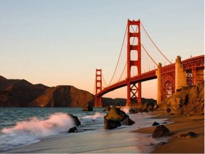 DecoNest Fototapeta - Most Golden Gate - zachód słońca, San Francisco - 300X231 1