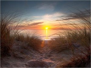 DecoNest Fototapeta - Zachód słońca nad Oceanem Atlantyckim - 300X231 1