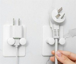 WIESZAK ŚCIENNY Podwójny Uchwyt Łazienkowy 5,5x7,5cm biały AG807A 2