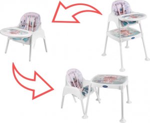 Krzesełko do karmienia stoliczek 3w1 niebieski 5