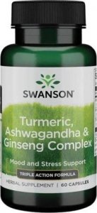 Swanson Full Spectrum Turmeric, Ashwagandha & Ginseng Complex 60 kaps. Swanson 1