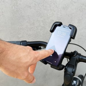 Wozinsky Mocny uchwyt na telefon na kierownicę roweru, motocykla, hulajnogi  czarny (WBHBK6) 12