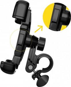 Wozinsky Mocny uchwyt na telefon na kierownicę roweru, motocykla, hulajnogi  czarny (WBHBK6) 2