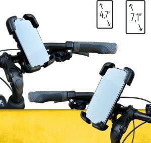 Wozinsky Mocny uchwyt na telefon na kierownicę roweru, motocykla, hulajnogi  czarny (WBHBK6) 3
