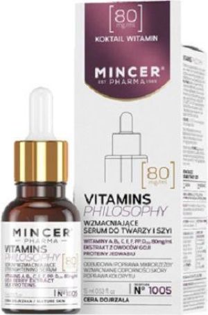 Mincer Pharma Vitamins Philosophy Serum wzmacniające do twarzy i szyi nr 1005 15ml 1