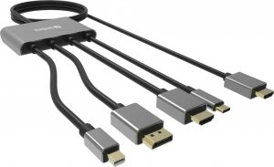 Adapter USB Sandberg Sandberg 509-21 adapter kablowy 2 m HDMI Typu A (Standard) DisplayPort + Mini DisplayPort + HDMI + USB Type-C Czarny 1