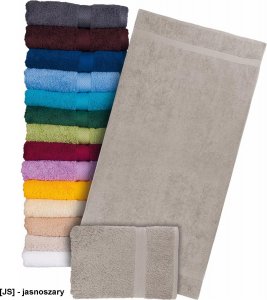 R.E.I.S. T-SOFT-70x140 - Ręcznik z wysokiej jakości frotte 500 g/m2 rozmiar 70x140cm - szary/stalowy. 9