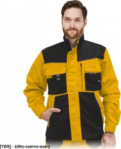 R.E.I.S. LH-FMN-J - bluza ochronna zapinana na suwak oraz na rzepy, - żółto-czarno-szary XL 1