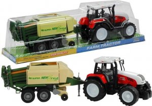 LeanToys Duży Traktor z Przyczepą Maszyna Rolnicza 65 cm 1