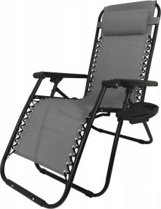 kontrast Fotel krzesło leżak ogrodowy rozkładany FARO j. szary 1