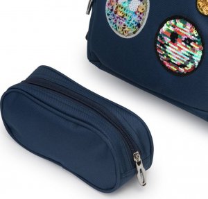 Wings Wings  Lekki plecak szkolny dziecięcy Panda + piórnik - granatowy 4