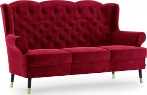 Homede HOMEDE Sofa tapicerowana welurowa DOLO 103x94x187 bordowa 1