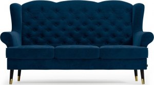 Homede HOMEDE Sofa tapicerowana welurowa DOLO 103x94x187 granatowa 1