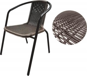 kontrast Krzesło ogrodowe na taras balkon LORETTO brązowe 1