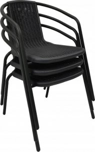 kontrast Krzesło ogrodowe na taras balkon LORETTO brązowe 4