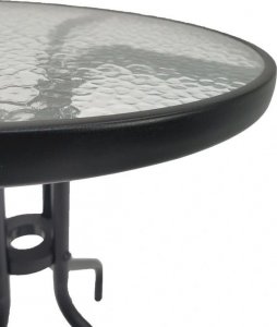 kontrast Stół stolik szklany kawowy balkon taras BERGAMO 60  czarny 2