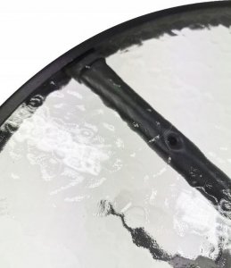 kontrast Stół stolik szklany kawowy balkon taras BERGAMO 60  czarny 4