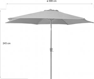 kontrast Parasol ogrodowy BOSTON średnica 2,7m ciemnoszary 3
