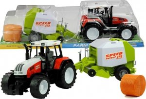 LeanToys Duży Traktor z Maszyną 3 Modele Ruchome Elementy 65 cm 1