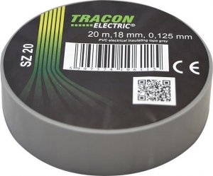 Tracon Electric Taśma izolacyjna 20mx18mm  szary 1