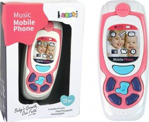 LeanToys Dziecięcy Edukacyjny Telefon Komórkowy Melodia Różowy 1