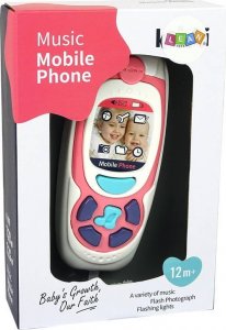 LeanToys Dziecięcy Edukacyjny Telefon Komórkowy Melodia Różowy 4