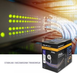Qoltec Kabel sieciowy Qoltec skrętka UTP | CAT6 | 305m | PCV szary 5