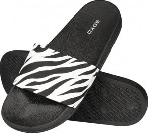 Soxo Klapki Plażowe Premium Unisex SOXO Zebra | Idealne na Lato Wakacje i na Basen | Gumowe 3839 1